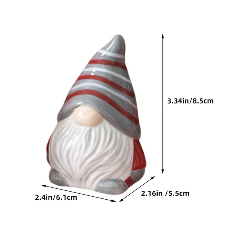 HOLIDYOYO 1 Pair Christmas Gnome Ceramic Salt Pepper Shaker Farmhouse