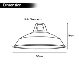 LEDSone Vintage Retro Metal Lamp Shades Living Room Ceiling Light Barn Shaped 30cm Easy fit Lampshades only for Pendant Lamp for Kitchen Living Room
