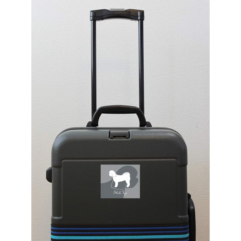 Shih Tzu Dog Sticker Premium Silhouette Gray Medium