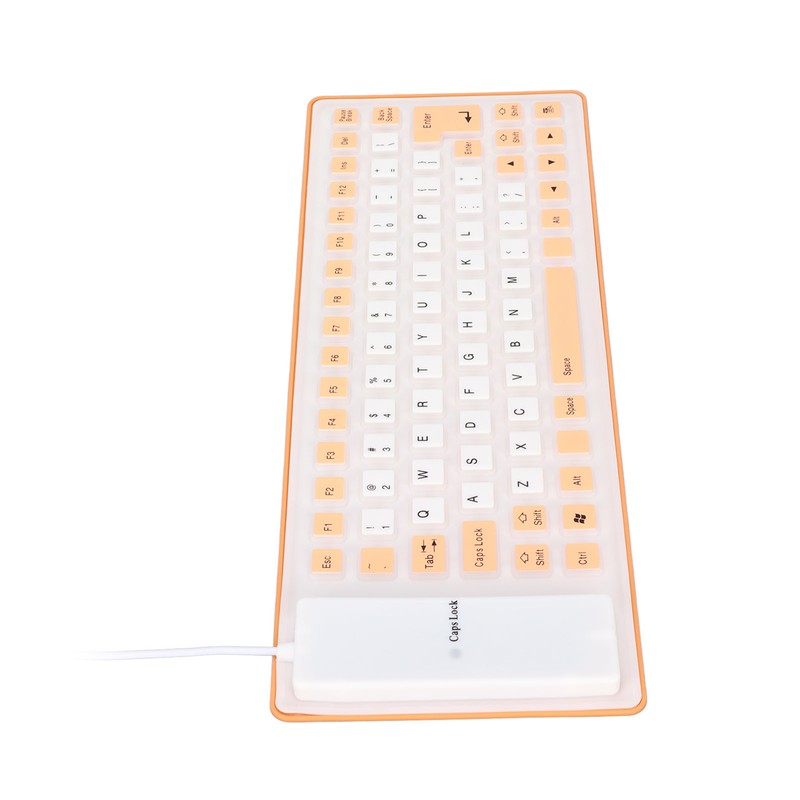 Silicone Keyboard Fully Sealed Design Lightweight Portable Silent Soft Comfortable