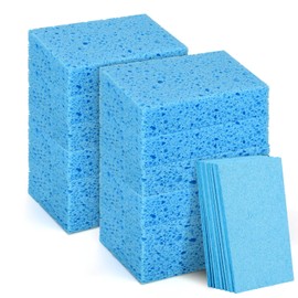 MOWPOG 12 PCS Dish Sponges Kitchen, Non Scratch Cleaning Sponge for Non Stick Cookware, Natural Compressed Cellulose Wash Scrub for Household Bathroom, Soft Washing Scrubbers (Blue)