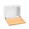 Bamboo Cable Management Box with Magnetic Lid & Ties -