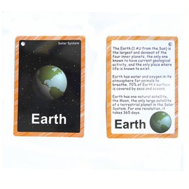 YIYEE Solar System Flashcards for Toddlers, Educational Learning Cards, 15 Pieces, Ages 2-6, Teaching Materials Tool, Back to School Supplies