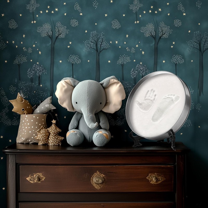 Your Design Footprint Set Metal Box: Plaster Cast Set with