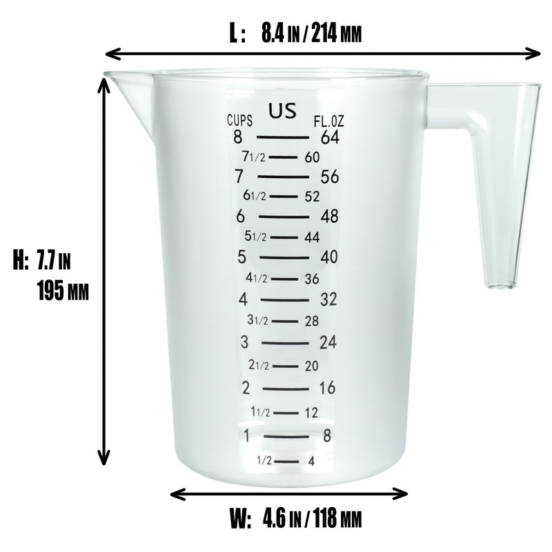 DOTINGHUX DOTINGHUX? 8 Cup/2-Quart Large Measuring Cups, Clear, Strong Food