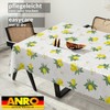 ANRO Oilcloth Tablecloth Washable Wax Tablecloth Garden Tablecloth Round Oval