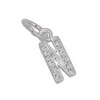 Small Sterling Silver & CZ Crystal Initial Letter N Charm