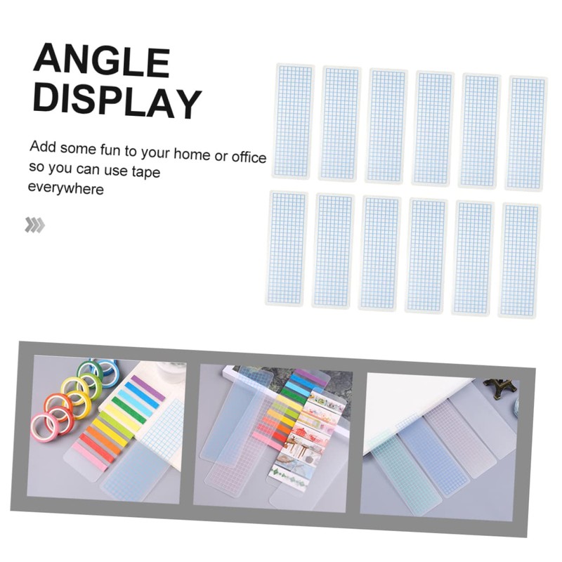 OSALADI 40Pcs Washi Tape Sample Boards Durable Plastic Washi Cards