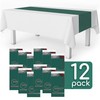 Dark Green 12 Pack Premium Disposable Plastic Table Runner 14