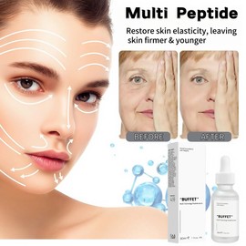 Peptides Serum For Face "Buffet" + Copper Peptides ， Reduce Skin wrinkles, Improve Skin Anti-aging,Moisturizing Peptide Serum, For Reduces Wrinkles And Fine Lines (1, 1PC)