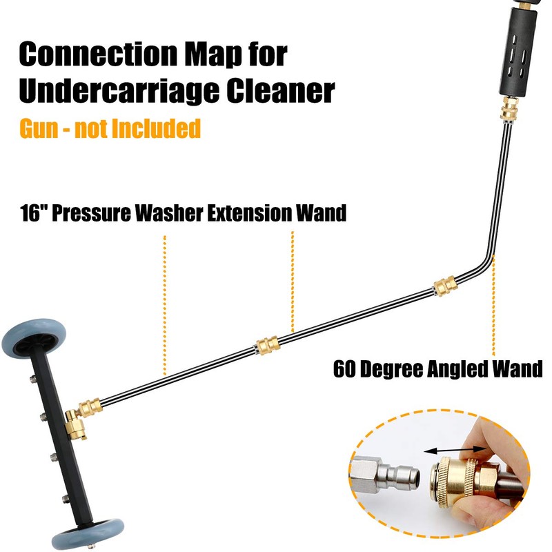 ZALALOVA Pressure Washer Undercarriage Cleaner, 16 Inch Power Washer Surface