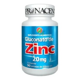 Zinc (gluconato - 90 Tabletas) Pronacen                                                                                                               