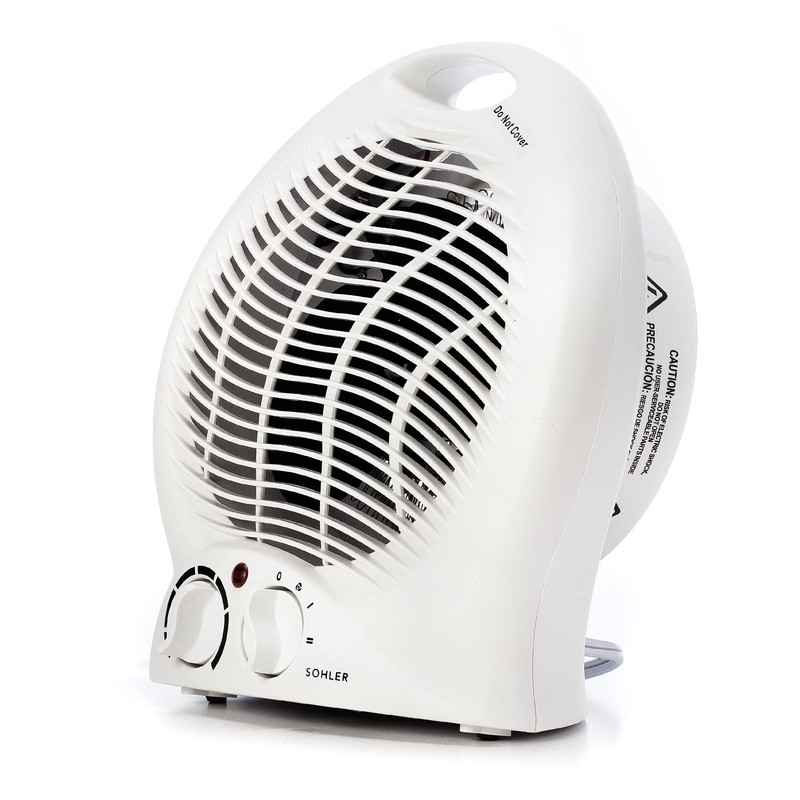 Sohler Portable Electric 1500W Fan Heater with Adjustable Thermostat, Overheat