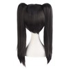 MapofBeauty 20"/50cm Double Tail Straight Hair Cosplay Wigs(Black)