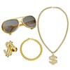 JOYVOX 4pcs Fake Gold Chain Necklace Set, Fake Gold Chain