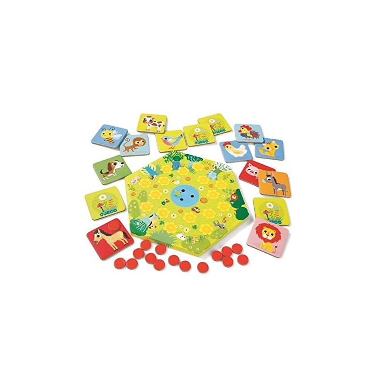DJECO DJ08482 Action Reflexionen Lernspiele Memo Meuh Spiel, bunt