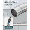 Hbronzeshower Bathroom Tap, 360° Swivel, Single-Lever Basin Mixer Tap (Brushed)