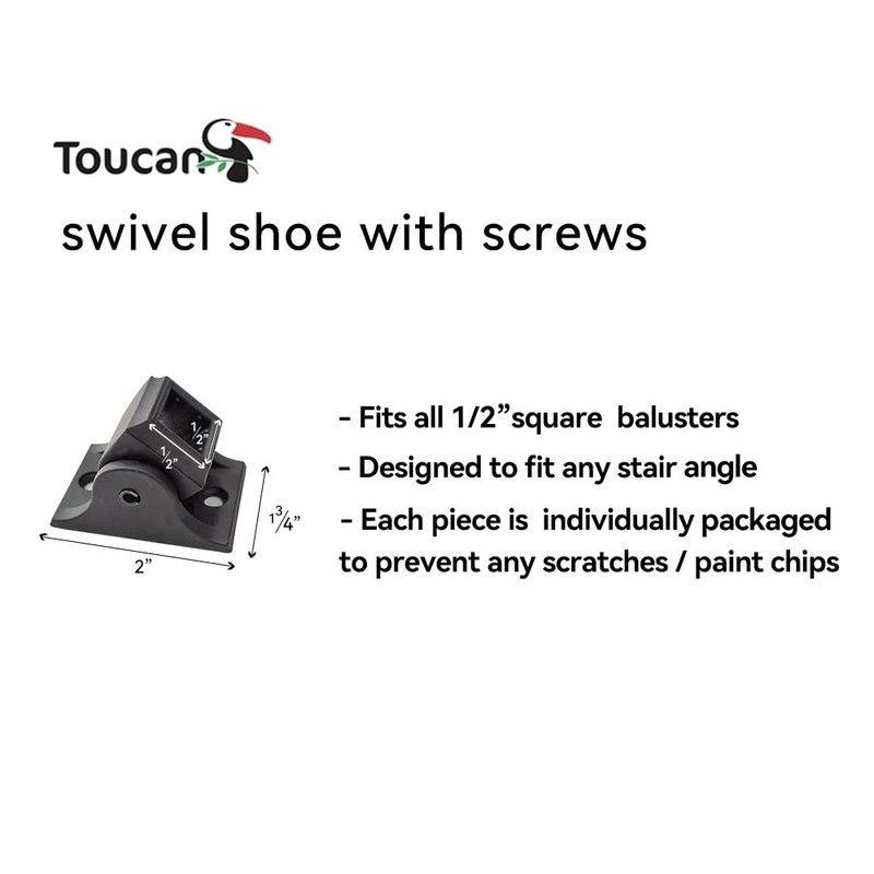 Baluster Screw Down Swivel Shoe with Set of Screws, Use