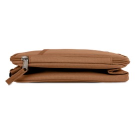 PackIt® Freezable Crossbody Lunch Box, Almond, Built with ECOFREEZE® Technology, Fully Freezable, Collapsible, Reusable, With Top Handle, Front Slip Pocket. Effortlessly Carry, Fresh Every Time.
