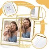 WRINGKIT Set of 2 Gold Floating Frame 8x10, Tabletop Photo