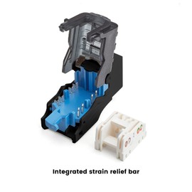 trueCABLE Cat6A Toolless Keystone Jack, Unshielded (UTP), PoE++ (4PPoE) 100W, UL Listed, ETL Verified, ANSI/TIA Certified, Modular RJ45 Female, Black, 2 Pack