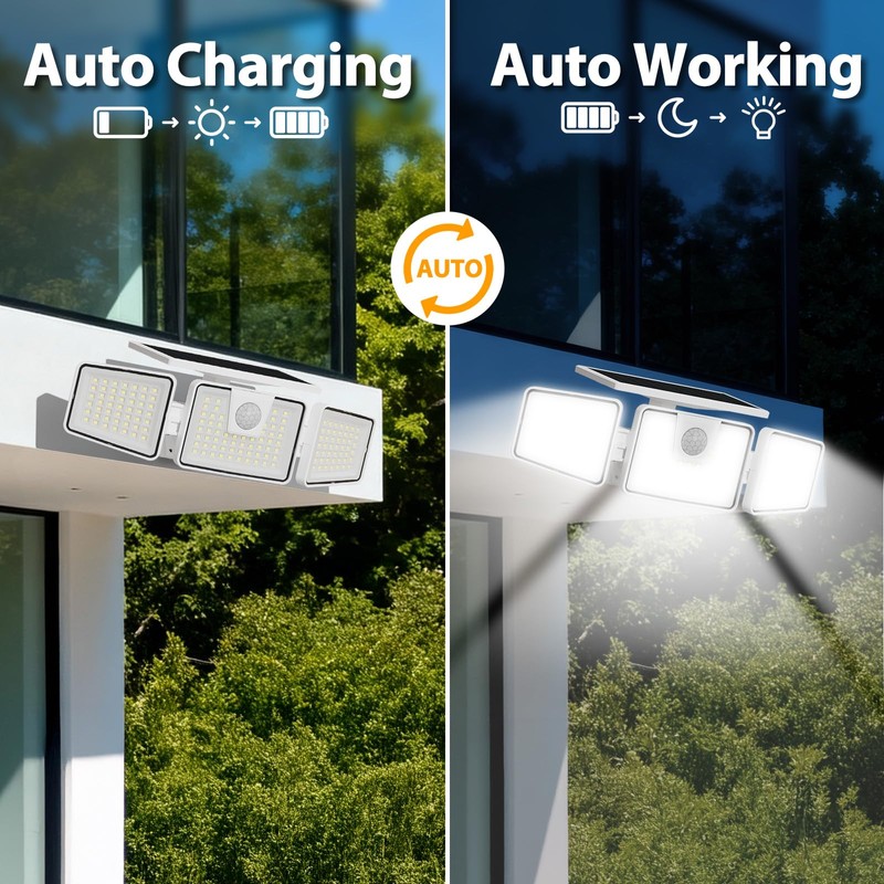 INCX 156 LED Solar Motion Lights Outdoor 2 Pack, 3