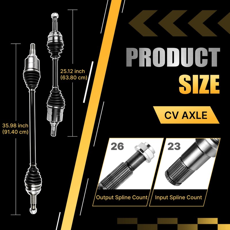 2PCS Front CV Axle Shaft Assembly Compatible with Toyota Corolla