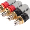 Amplifier Binding Post Soldering Free Pure Red Copper Rhodium Plated