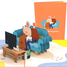 LifGif Grow Old Together 3D Pop up Cards, Mother's Day Pop up Card, Anniversary Card, Valentines Day Cards, Wedding Card, Birthday Cards, Wife, Husband (with Note Card and Envelope for All Occasion)