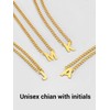 PIYIZ H Necklace for Men Gold Plated Cuban Link Chain