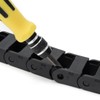 sourcing map R18 10mm x 15mm（Inner H*Inner W）Black Plastic Cable