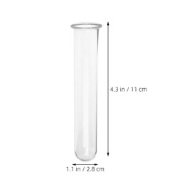BESPORTBLE Clear Test Tubes for Plant Propagation Station, 4Pcs Glass Hydroponic Test Tube Round Bottom Plant Propagation for Home Office Desktop Decoration -0.97" Diameter