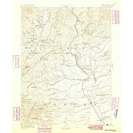 YellowMaps Red Bluff CA topo map, 1:250000 Scale, 1 X 1 Degree, Historical, 1894, Updated 1899, 19.9 x 16.4 in - Polypropylene
