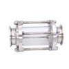 DERNORD In-Line Sight Glass with Clamp End,Flow Sanitary Straight Sight
