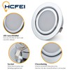 HCFEI Set of 6 LED Slim Furniture Recessed Spotlights, Glossy