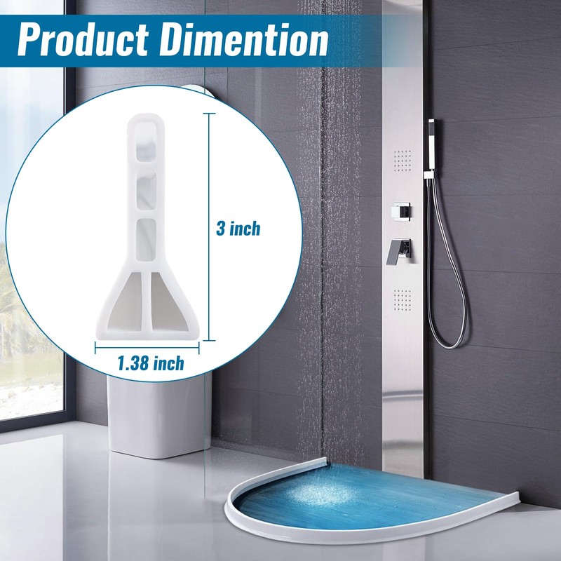 3" High Shower Threshold Water Dam 67" Long Collapsible Shower