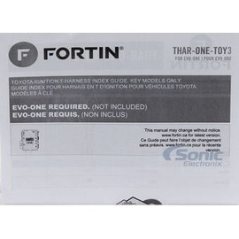 Fortin THAR-ONE-TOY3 EVO-ONE T-Harness for Select 2013 - Up Toyota Vehicles with Regular Key