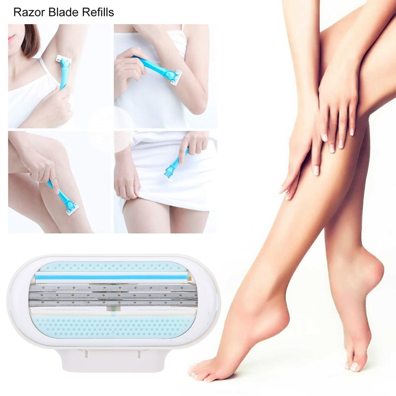 12Pcs Women's Razor Blade Refills 3 Blade Replacement Razor Blade