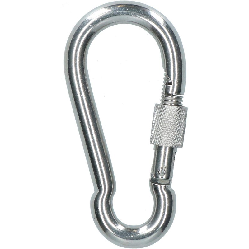 Carabina Carbine Hook with Screw Gate 10mm MARINE GRADE Stainless