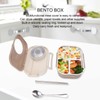 1450ml Lunch Box, Stainless Steel Compartment Insulated Lunch Box, Double