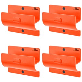 ALWORG Ladder Holders - Set of 4 Garage Hooks - Orange Wall Mount Heavy Duty Ladder Hangers and Brackets