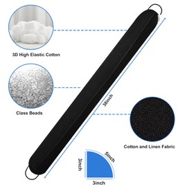 NABOWAN 38" Weighted Under Door Draft Stopper -Triangular Door Draft Blocker with Hook Loops for Easy Install, Save Energy, Home Room Essentials