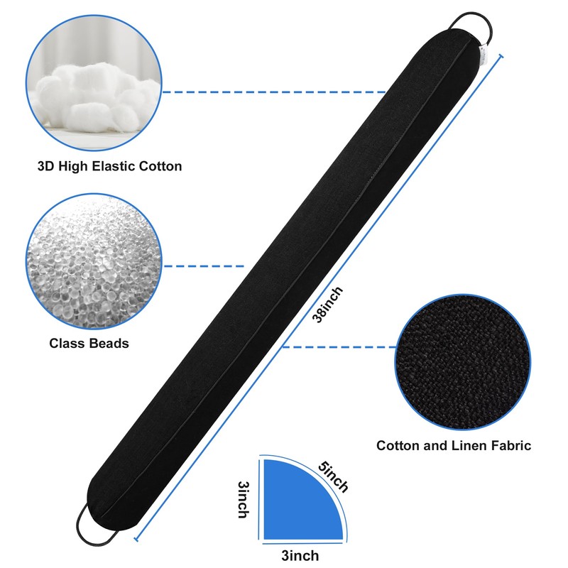 NABOWAN 38" Weighted Under Door Draft Stopper -Triangular Door Draft