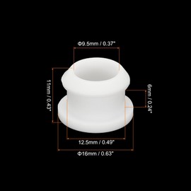 MECCANIXITY 4Pcs Snap Rubber Grommet Plug Mount Dia 12.5mm ID 9.5mm Seal Anti-Scratch for Electrical Box Cable Pipe White