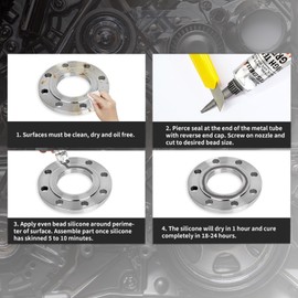 partsources 12X 3.0oz RTV Silicone Instant Gasket Maker GREY High Temperature Sealant Tube