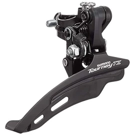 Shimano Tourney/TY FD-TZ500 6-speed MTB front derailleur, down swing, top pull, 28.6mm, 66-69, 42T black/silv