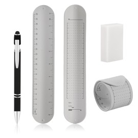 1PCS Reusable Waterproof Silicone Memo Wristband,Erasable Writing Bracelet with Pen Eraser,Wearable Notepad for To-Do Lists,Study Task Planning(White)