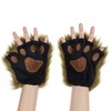 Cat Paw Gloves Fluffy Cute Realistic Plush Half-Finger Cosplay Party