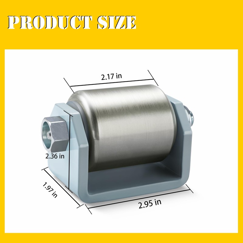 GearTrust Weld on Trailer Roller Wheel, Heavy Duty Steel Trailer