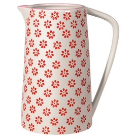 Bloomingville Pitcher Susie, red, stoneware, 28 fl oz